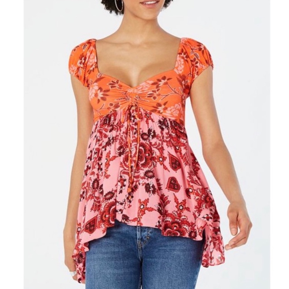 NWT Free People Babydoll Top